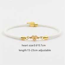 时尚字母细节心形装饰手链 女士日常装饰 情人节、妈妈、母亲、母亲节、礼物 - 形狀 - 查看 2