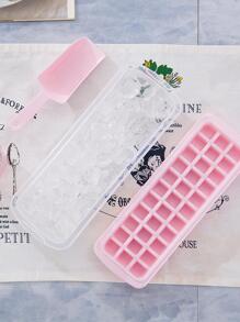 1pc Multi-grid Ice Cube Mold With Cover - Pink - View 3