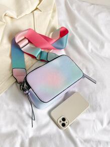 撞色方包時尚可調整肩帶適用於日常 - 彩色 - 查看 4