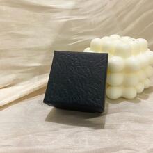 1 Giấy Đen Vuông Trang Sức Hộp Bao Bì Cho Nữ Cho Bông Tai Vòng Tay Vòng Cổ Nhẫn Lưu Trữ - màu đen - Xem 3