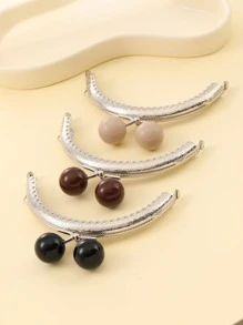 3入組圓形裝飾吻鎖金屬框