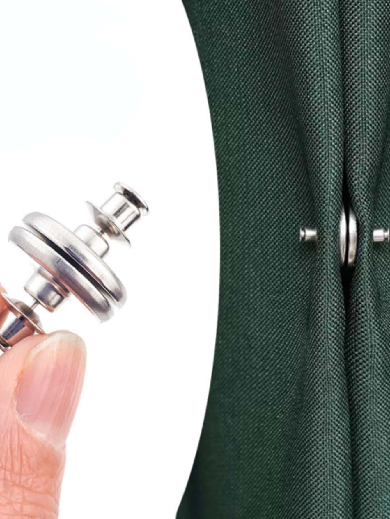 5 Cái/bộ Khóa Treo Màn Bằng Hợp Kim, Khóa Treo Màn Nam Châm Sáng Tạo Cho Gia Đình - Bạc - Xem 1