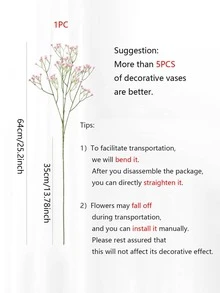 1pc Plastic Artificial Flower, Modern Simulation Flower For Wedding, Home Decor - Purple - View 2