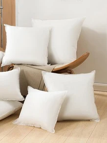 1 chiếc gối trang trí màu trơn - trắng - Xem 2