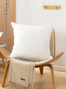 1 chiếc gối trang trí màu trơn - trắng - Xem 3