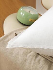 1 chiếc gối trang trí màu trơn - trắng - Xem 4