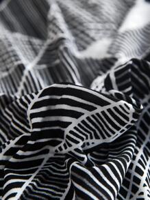 1pc Geometric Pattern Sofa Slipcover, Modern Line Geometric Pattern Stretch Sofa Slipcover For Home - Multicolor - View 4