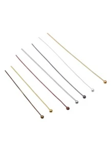 200 Cái/bộ 16/20/25/30/35/40/45/50 Mm Đầu Bóng Pin Dành Cho Nữ Cho Tự Làm Trang Sức Làm - Nhiều màu - Xem 1