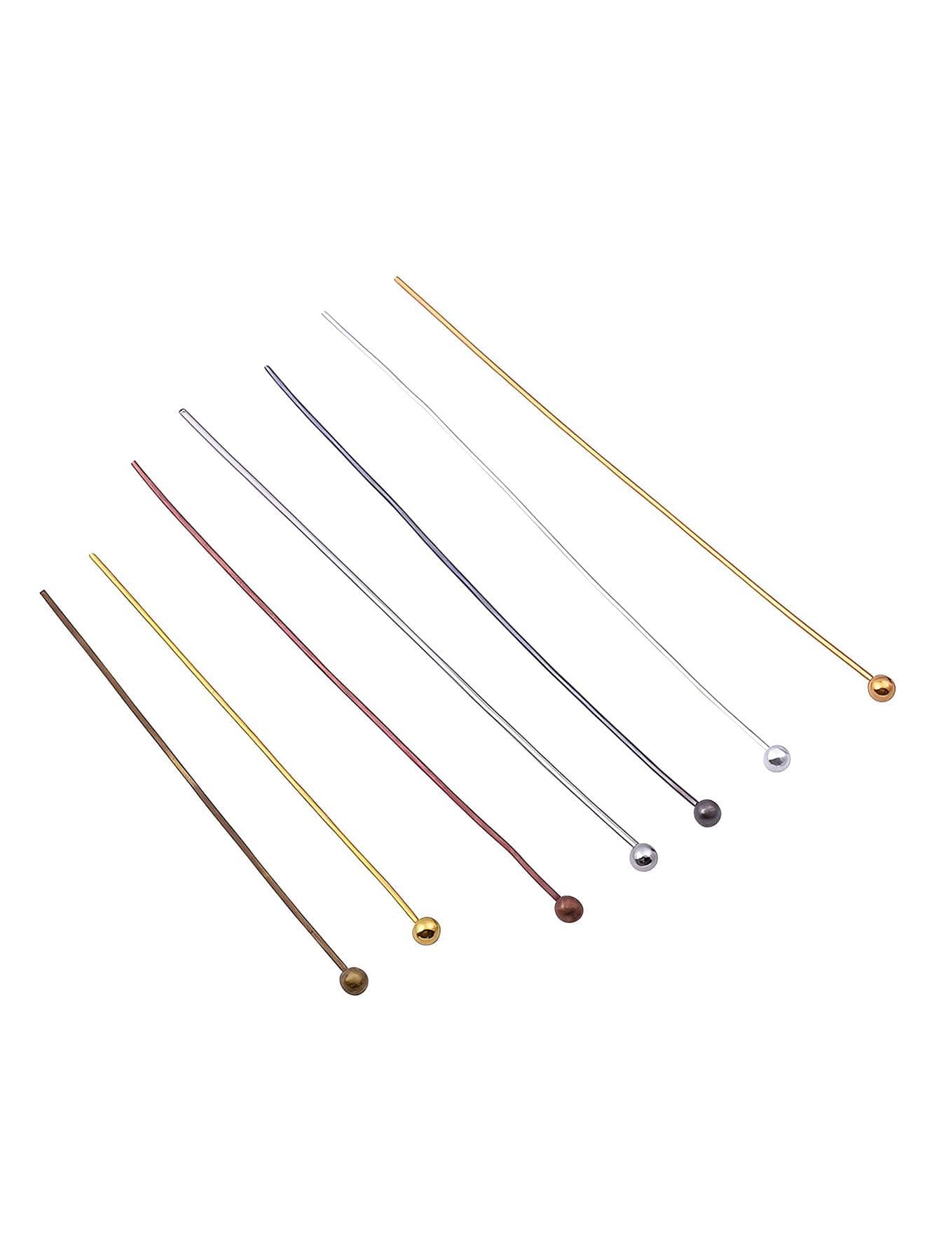 200 Cái/bộ 16/20/25/30/35/40/45/50 Mm Đầu Bóng Pin Dành Cho Nữ Cho Tự Làm Trang Sức Làm - Nhiều màu - Xem 1
