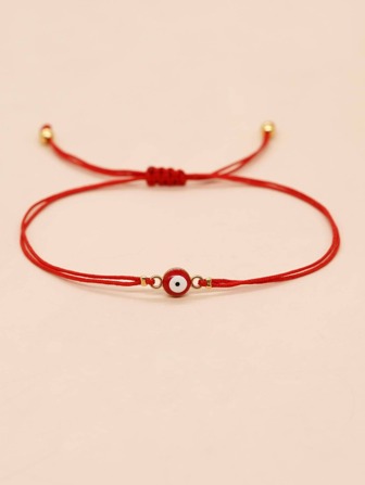1 pieza Pulsera de cuerda de moda con diseño de ojo para mujeres para decoración diaria