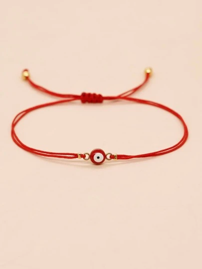 1 pieza Pulsera de cuerda de moda con diseño de ojo para mujeres para decoración diaria