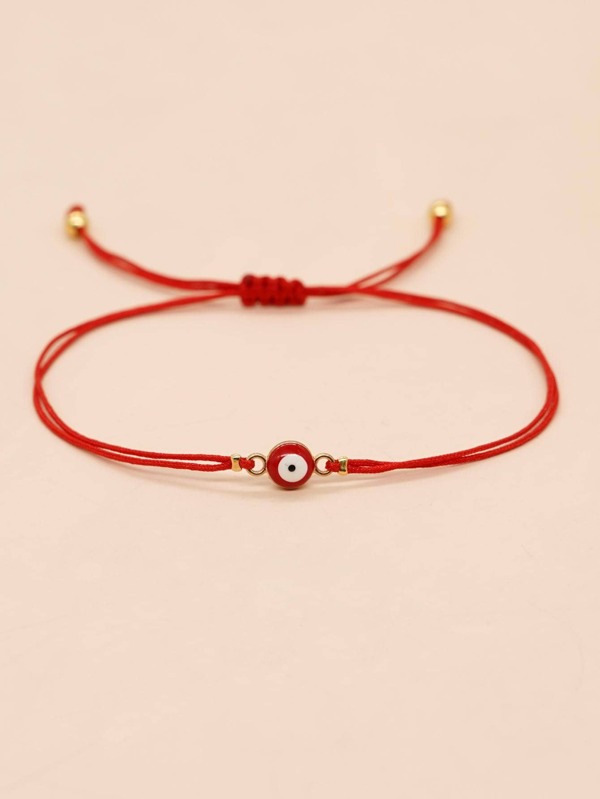 1 pieza Pulsera de cuerda de moda con diseño de ojo para mujeres para decoración diaria