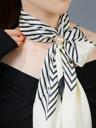 人造珍珠裝飾圍巾扣