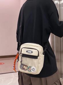 Túi đeo chéo vai bằng nhựa PVC trong suốt thời trang mới - Màu be - Xem 1