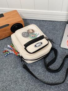 Túi đeo chéo vai bằng nhựa PVC trong suốt thời trang mới - Màu be - Xem 3