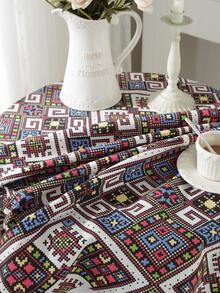 1 khăn trải bàn họa tiết hình học - Nhiều màu - Xem 10