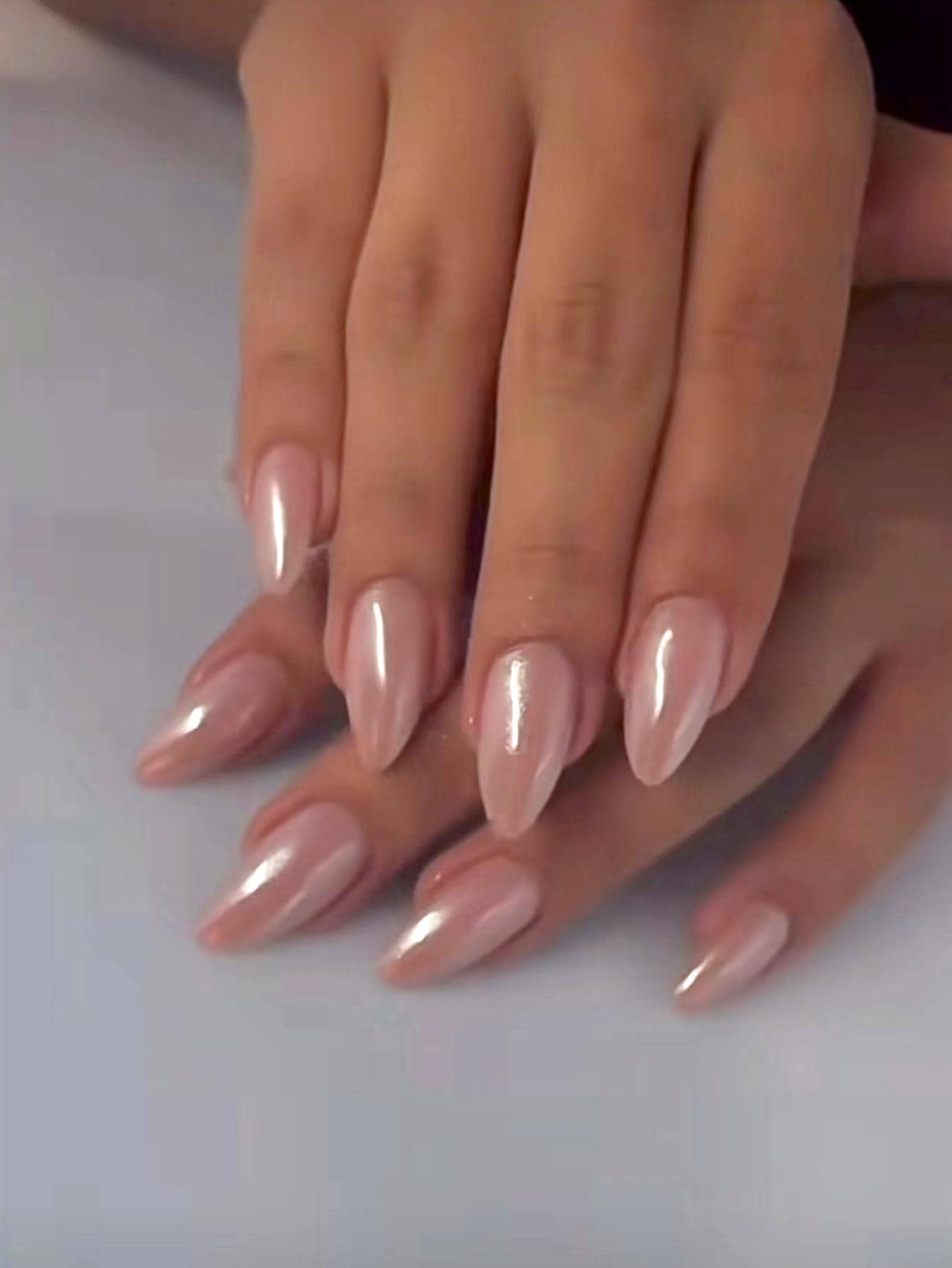 24 piezas de puntas de uñas con forma de almendra, de colores electrochapados y 1 pieza de uñas de gel de gelatina para aplicar, suministros para uñas