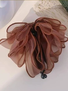 1 cái Nơ trang trí cho nữ Kẹp chuối thời trang để trang trí tóc - Cà phê - Xem 3