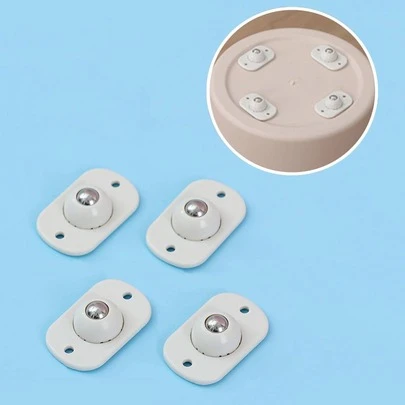 4pcs Solid Color Self-adhesive Universal Wheel