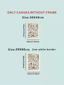 Mushroom Print Unframed Painting,Wall Art,Canvas,Poster Gifts Birthday Graduation