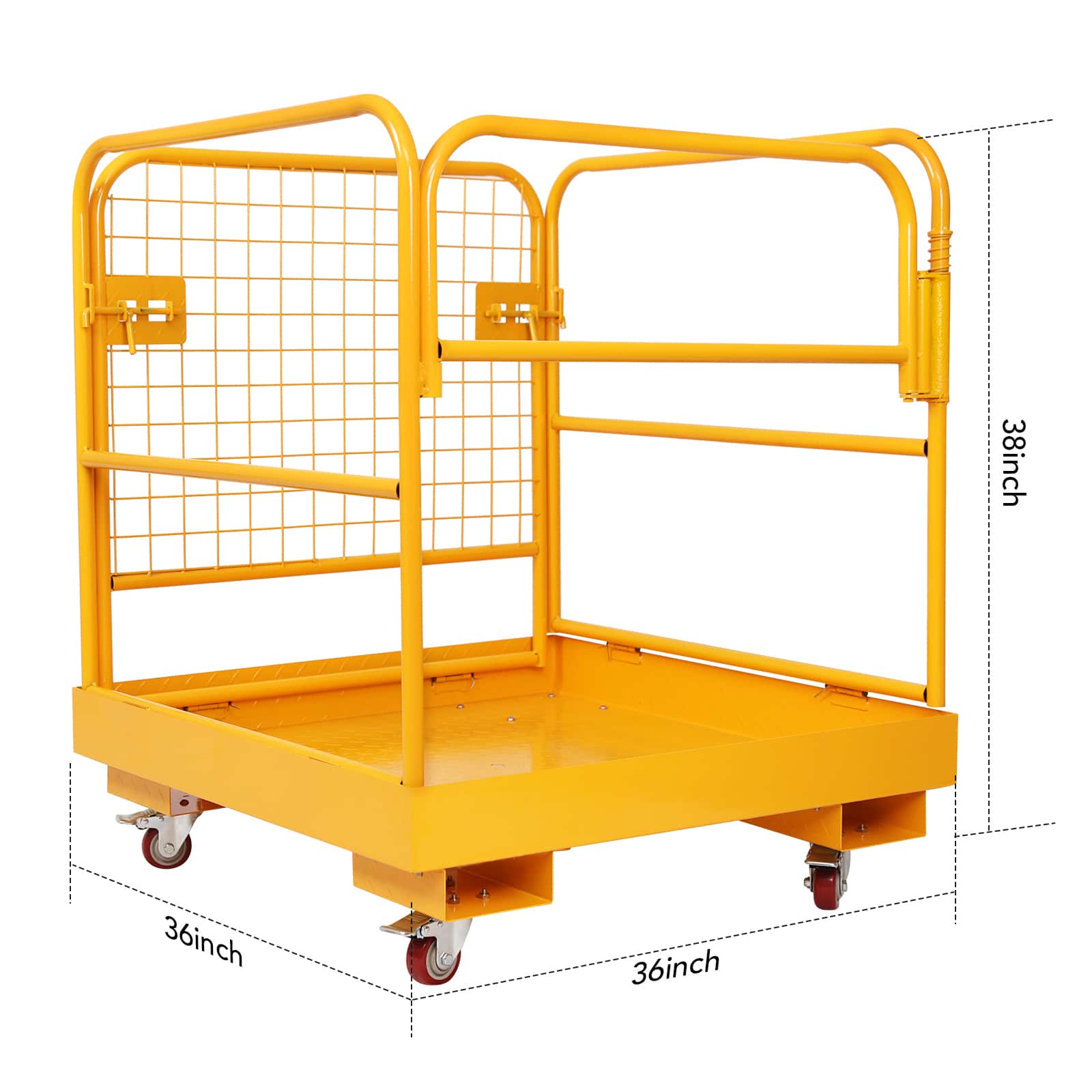Forklift Safety Cage 36"x36" inch Heavy Duty Collapsible Work Platform