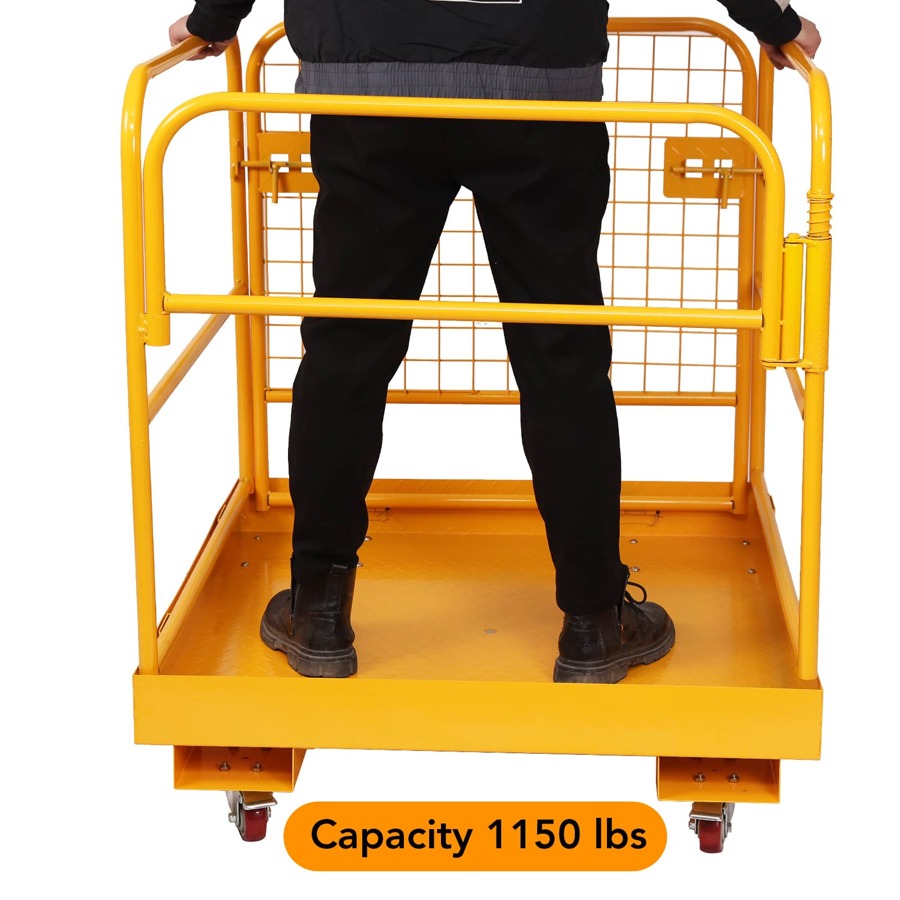 Forklift Safety Cage 36"x36" inch Heavy Duty Collapsible Work Platform