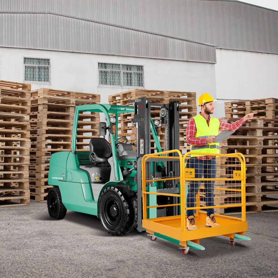 Forklift Safety Cage 36"x36" inch Heavy Duty Collapsible Work Platform