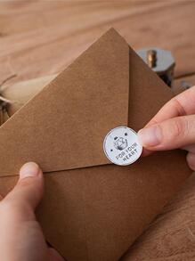 12pcs/Set, Includes 2 Envelopes, 4 Letter Papers, 2 Random Sealing Stickers, 2 Accessories, 2 Linen Ropes, Grid, A5 Size 5.7*8.2inch Back To School - Brown - View 6