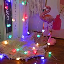 Natural amethyst decorative lights crystal string lights hanging healing Reiki jewelry Suitable for room wedding decoration - Nhiều màu - Xem 3