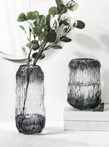 1 Bình Hoa Thủy Tinh Đơn Giản Chắc Chắn Trong Suốt Nhiều Kích Thước Bình Cho Hoa - Màu Xám nhạt - Xem 4