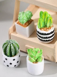 12 chậu cây mini chân thực, mô hình cây thu nhỏ để trang trí cảnh quan vi mô, cây trồng trong chậu nhỏ & đồ trang trí cây xanh - Nhiều màu - Xem 2