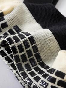 FLSHMCEN 1 Gói tất bóng đá và bao chân bóng đá cho nam, bao chân chống trượt cho bóng rổ, bóng đá, thể thao - màu đen - Xem 6