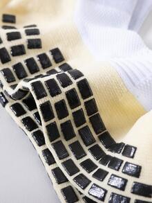 FLSHMCEN 1 Pack Men's Grip Soccer Socks And Football Leg Cover, Non-Slip Leg Shin Guards Cover For Basketball, Football, Sports - White - View 6