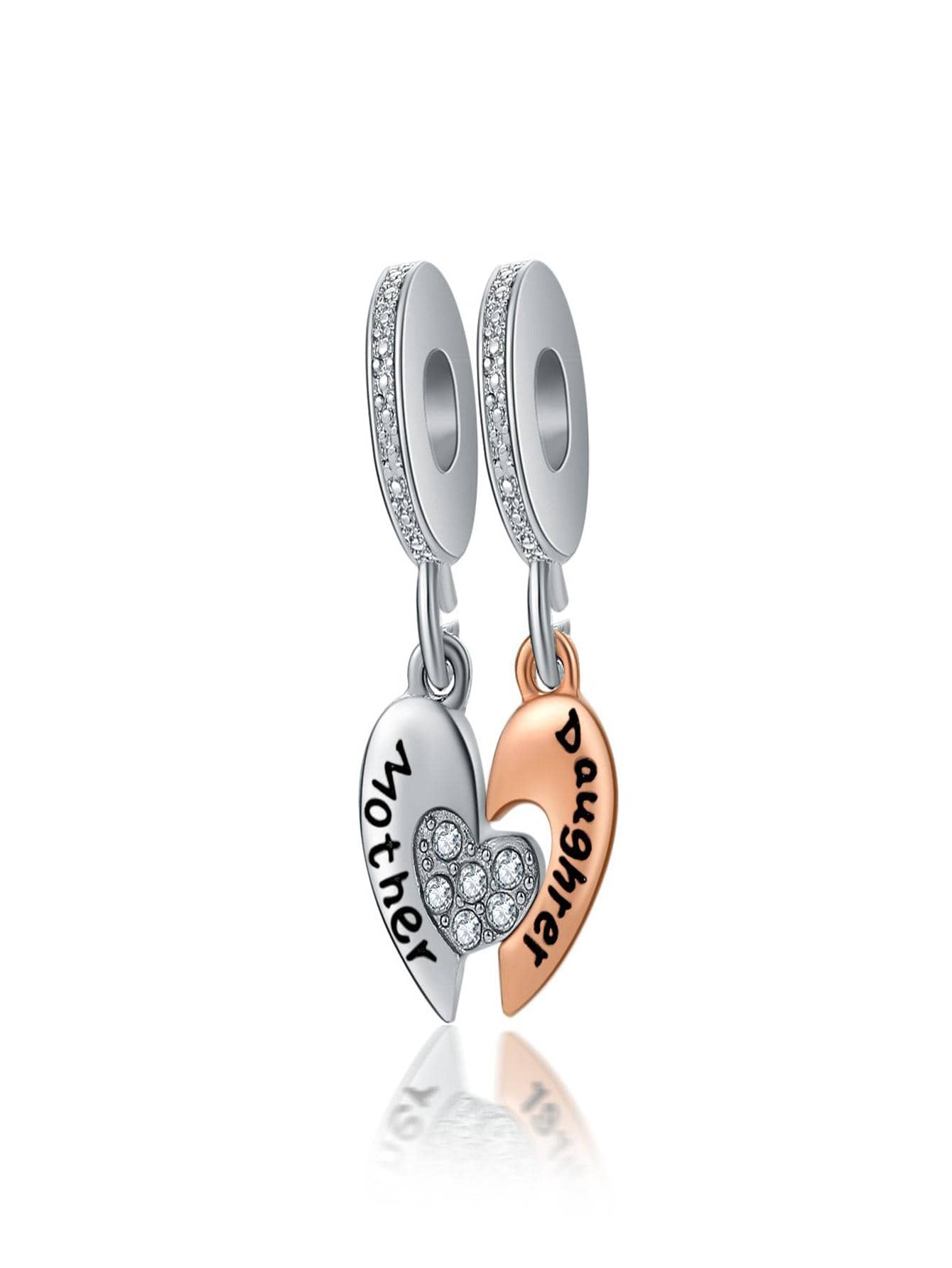 1入組創意鋅合金字母細節DIY吊墜適合女士DIY首飾製作 - 彩色 - 查看 1