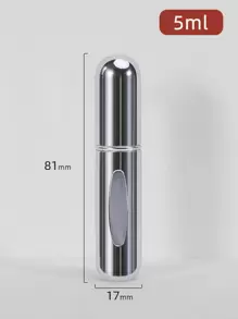 1入組鋁製可再填充香水空噴霧瓶，簡單素色可重複使用便攜式旅行香水分配器 - 銀色 - 查看 2