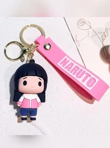 1pc Women Cartoon Figure Charm Cute Keychain For Key Decoration - Pink - View 2