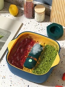 1 pieza ABS vegetal moderno portátil vegetal para casa - Verde militar - Ver 4