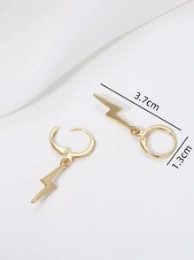 Lightning Drop Earrings - Yellow Gold - View 3