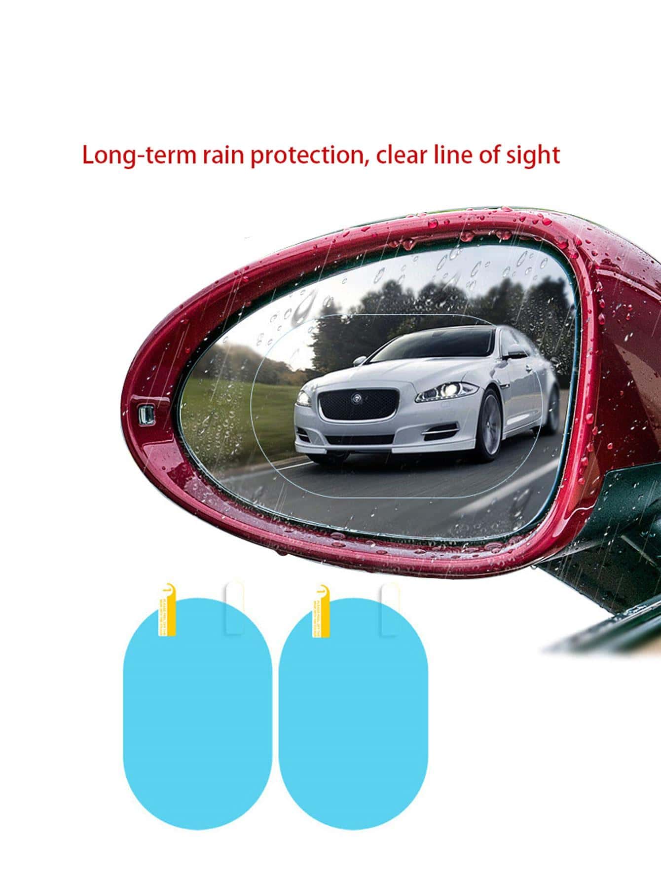 1 miếng dán bảo vệ chống nước cho gương chiếu hậu ô tô - Trong sáng - Xem 1