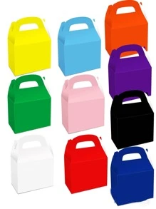 10pcs Paper Gift Packaging Box, Simple Mixed Color Gift Box For Gift, Candy Packing, Christmas
