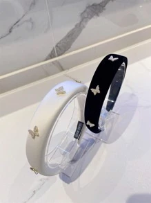 2 chiếc băng đô cài tóc thời trang đính ngọc trai giả hình bướm dành cho nữ, thích hợp sử dụng hàng ngày, dự tiệc, phụ kiện tóc, phụ kiện đội đầu. - Nhiều màu - Xem 3