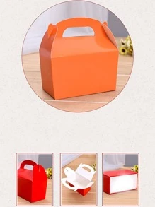 10pcs Paper Gift Packaging Box, Simple Mixed Color Gift Box For Gift, Candy Packing, Christmas