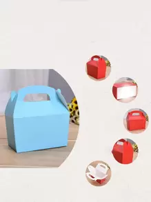 10pcs Paper Gift Packaging Box, Simple Mixed Color Gift Box For Gift, Candy Packing, Christmas