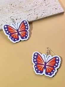 Bông tai thả bướm - Nhiều màu - Xem 2