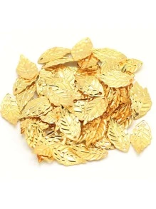 20/50/75/99pcs Leaf Shaped Bracelet, Necklace, Earrings, Anklet DIY Pendant Jewelry Accessories Set - Gold - View 6