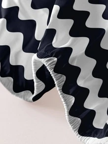 1pc Striped Pattern Fitted Sheet - Multicolor - View 4