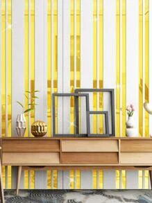 20 miếng dán tường gương trơn - Vàng - Xem 1