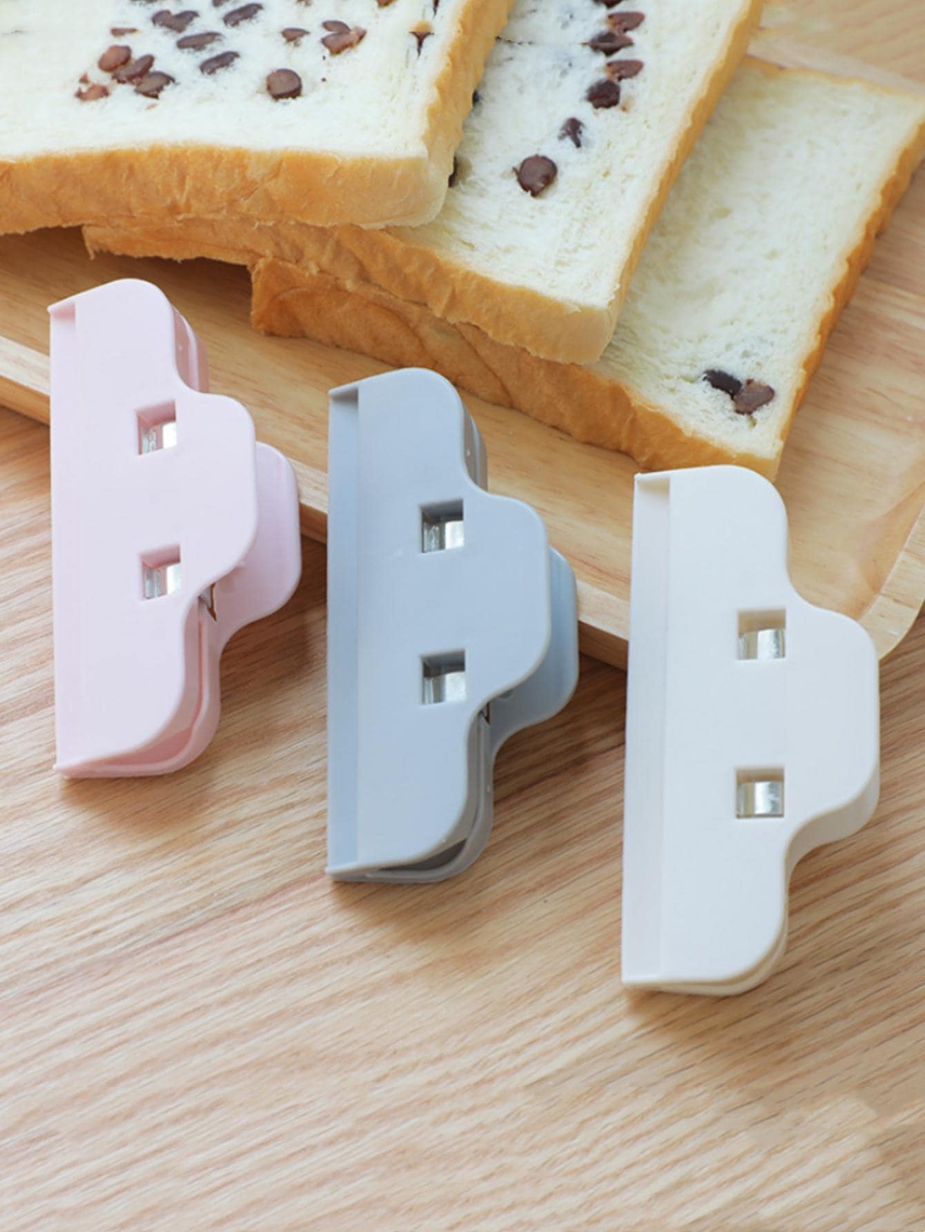 3入組素色食品密封夾 - 彩色 - 查看 1