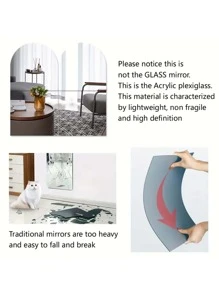 Miếng dán tường gương kết hợp hình elip, Chất liệu acrylic dày 2 mm Gạch ốp tường gương 3d, Kích thước kết hợp: 120cm * 30cm/47,24 * 11,8in, Thích hợp cho phòng khách, phòng ngủ, nhà bếp, phòng tắm, Kích thước gạch đơn: 30 * 30cm/11,8 * 11,8 TRONG - Bạc - Xem 5