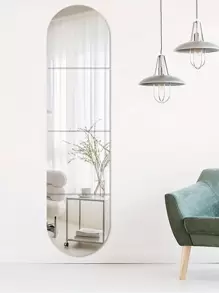 Miếng dán tường gương kết hợp hình elip, Chất liệu acrylic dày 2 mm Gạch ốp tường gương 3d, Kích thước kết hợp: 120cm * 30cm/47,24 * 11,8in, Thích hợp cho phòng khách, phòng ngủ, nhà bếp, phòng tắm, Kích thước gạch đơn: 30 * 30cm/11,8 * 11,8 TRONG - Bạc - Xem 6